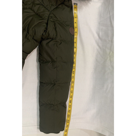Lauren Ralph Lauren Women's Puffer Jacket Down Hooded Green Sz M Detachable Hood - Picture 12 of 16